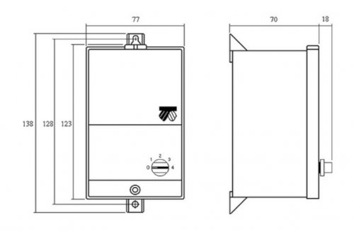 Måttskiss transformator enessen