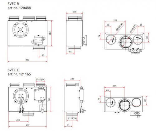 Måttskiss Flexit Svec